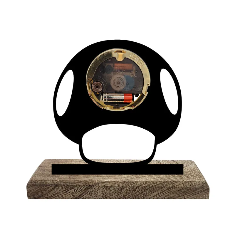 Dark Dial Analog Table Clock media 3
