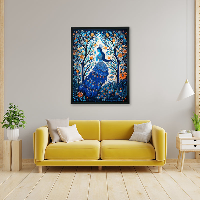 Divine Lady Peacock Canvas Wall Art media 6
