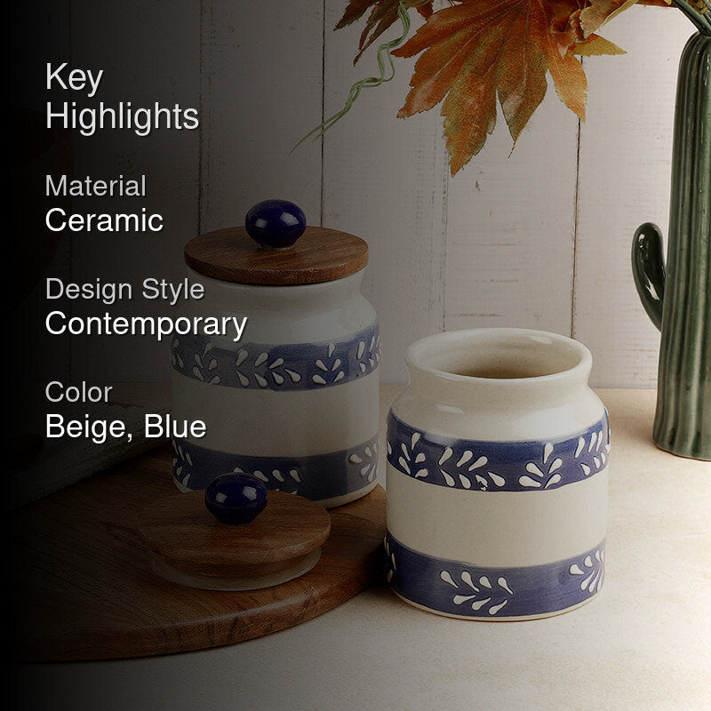Jiva Ceramic Jar (500 mL Each) - Set Of Two image 2