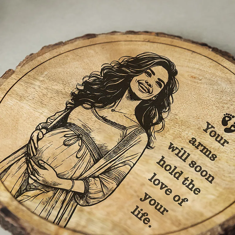 Love Of Your Life Wood Showpiece - Round media 4