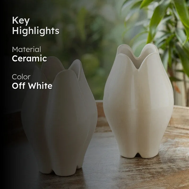 Amara Ceramic Vase - Set Of Two media 2