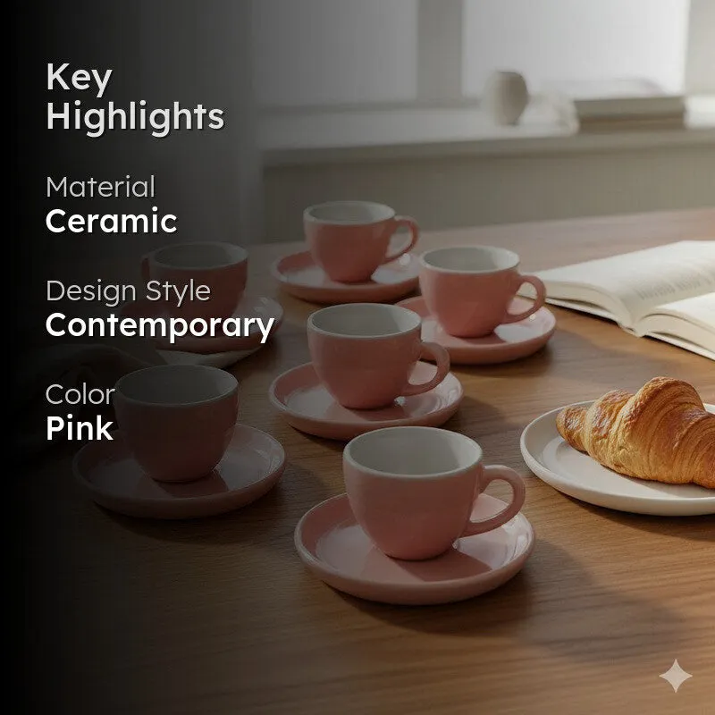 Misty Morn Cup & Saucer - Twelve Piece Set (180 ML) media 2
