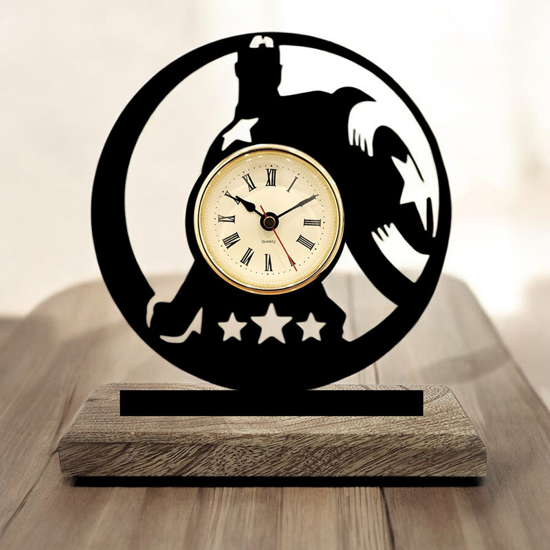 Captain America Analog Table Clock