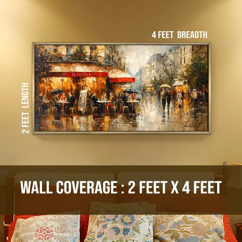 City Boulevard Canvas Wall Painting With Frame media 8