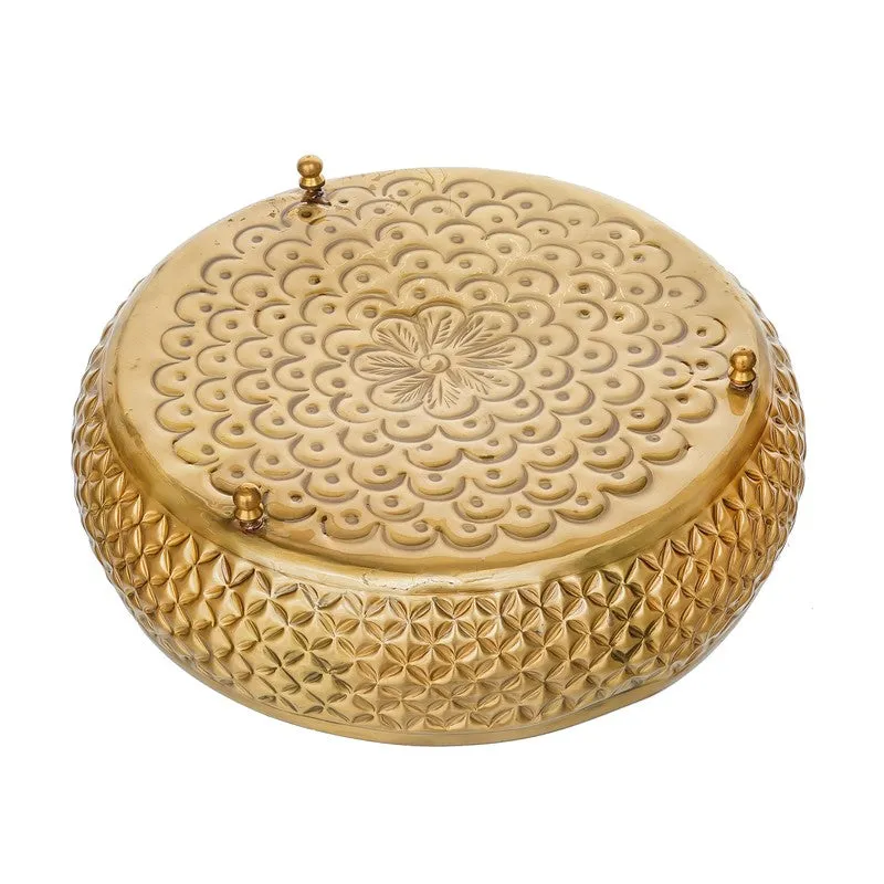 Artisan Hammered Metal Urli - Gold media 5