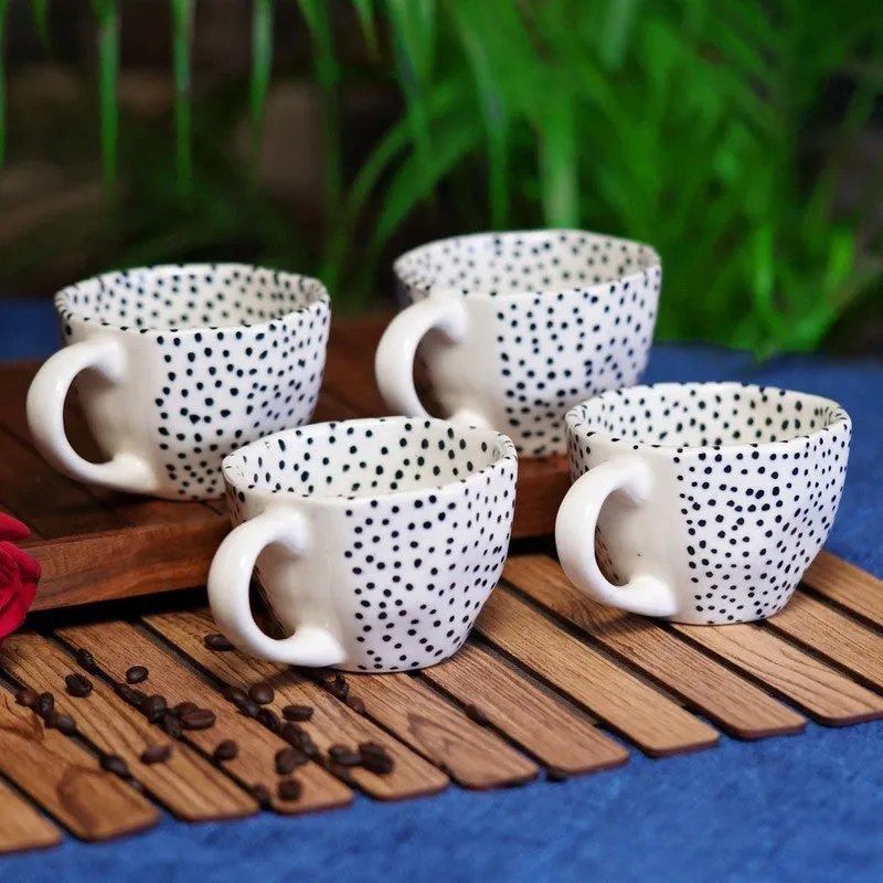 Chevron Ceramic Coffee Mug (230 mL Each) - Set Of Four media 1