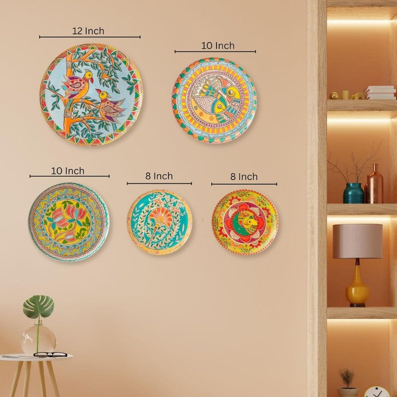 Madhubhani Garden Wall Plate - Set Of Five media 9