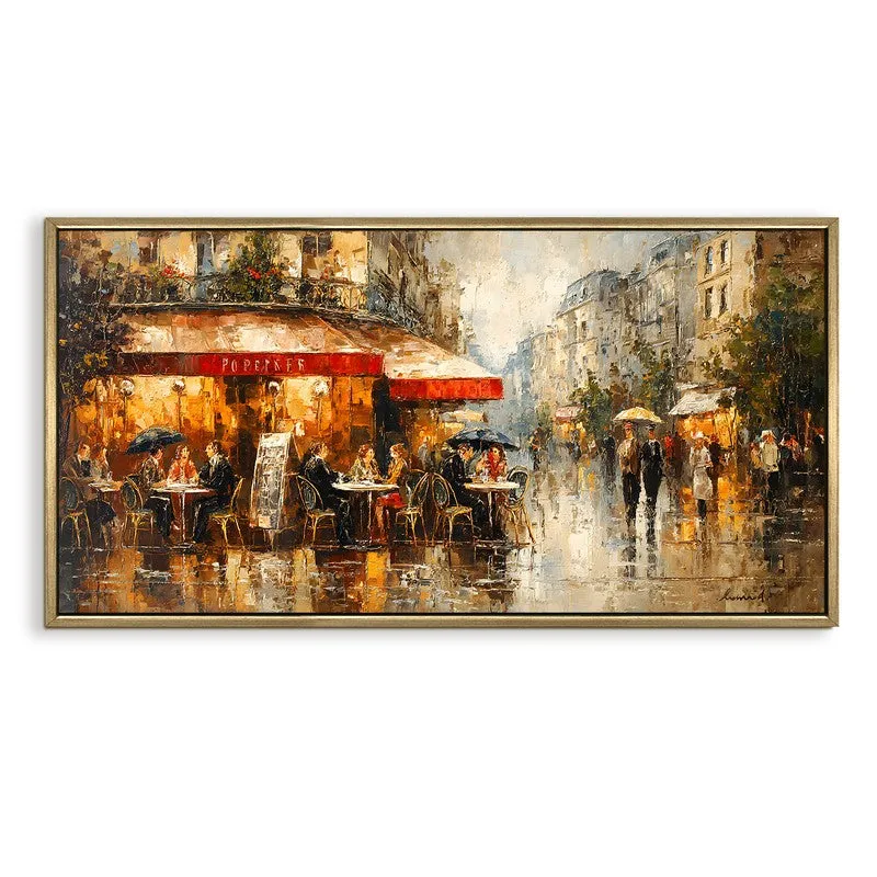 City Boulevard Canvas Wall Painting With Frame media 3