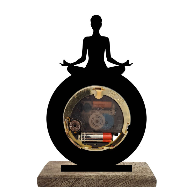 Still Point Iron & Mango Wood Table Clock media 4