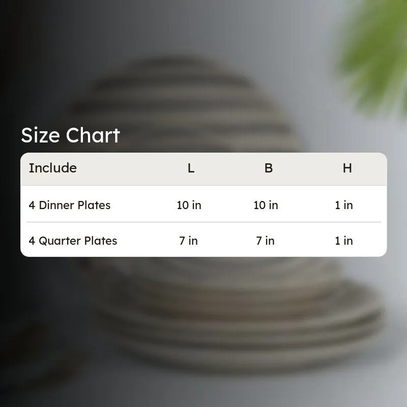 Elarion Dinner Plate (Grey,White) - Set of Eight media 6