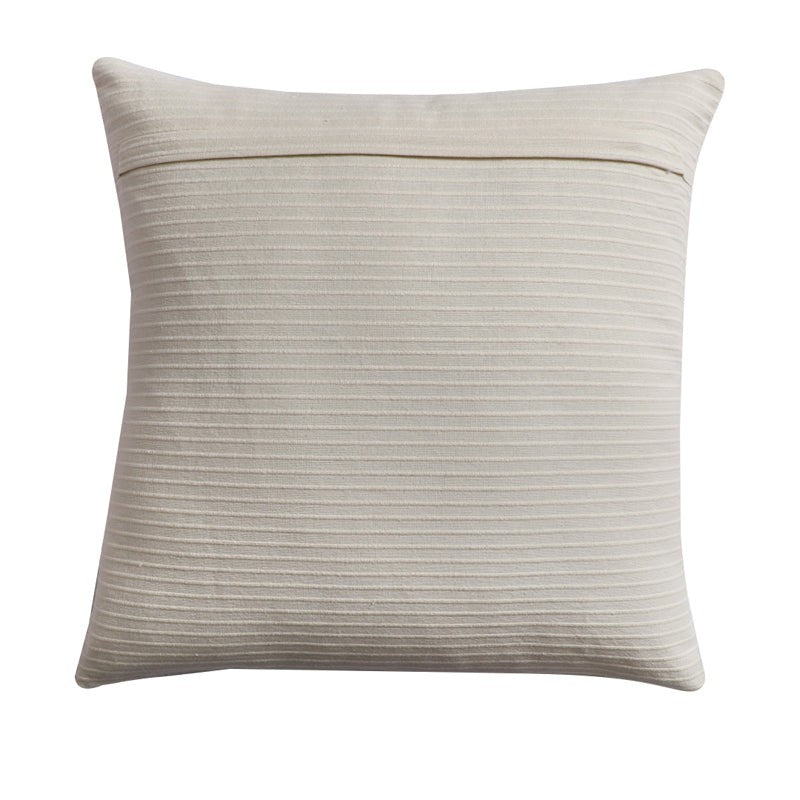 Lost In Lisboa Solid Cotton Cushion Cover (Cream) - Set Of Two media 6