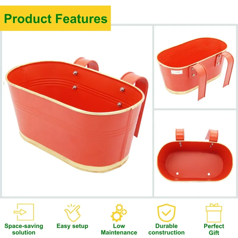 Norva Hanging Planter (Orange) - Set Of Three media 5