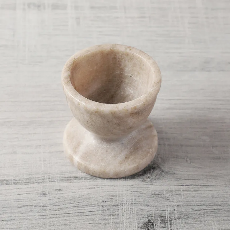 Stone Nest Marble Egg Cup (Beige) - Set Of Two media 7