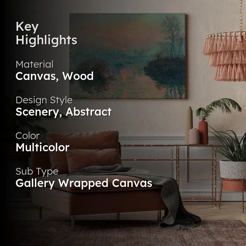 The Evening Sun Canvas Wall Painting - Gallery Wrap media 2