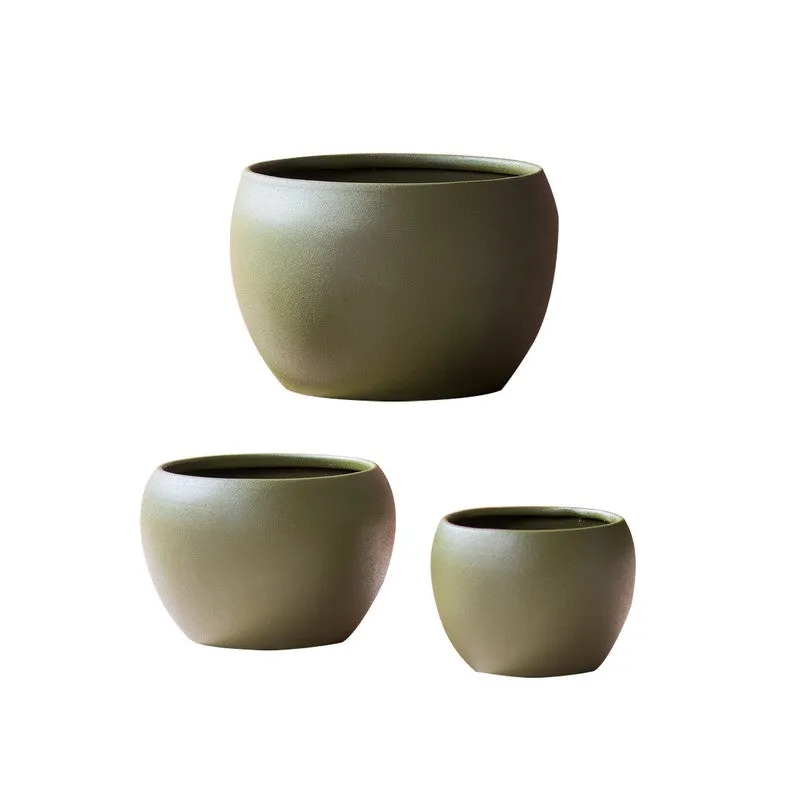 LeafNest Mild Steel Planter (Brown) - Set Of Three media 6