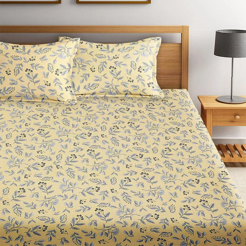 Cruz Floral Cotton Bedsheet - 210 TC media 4