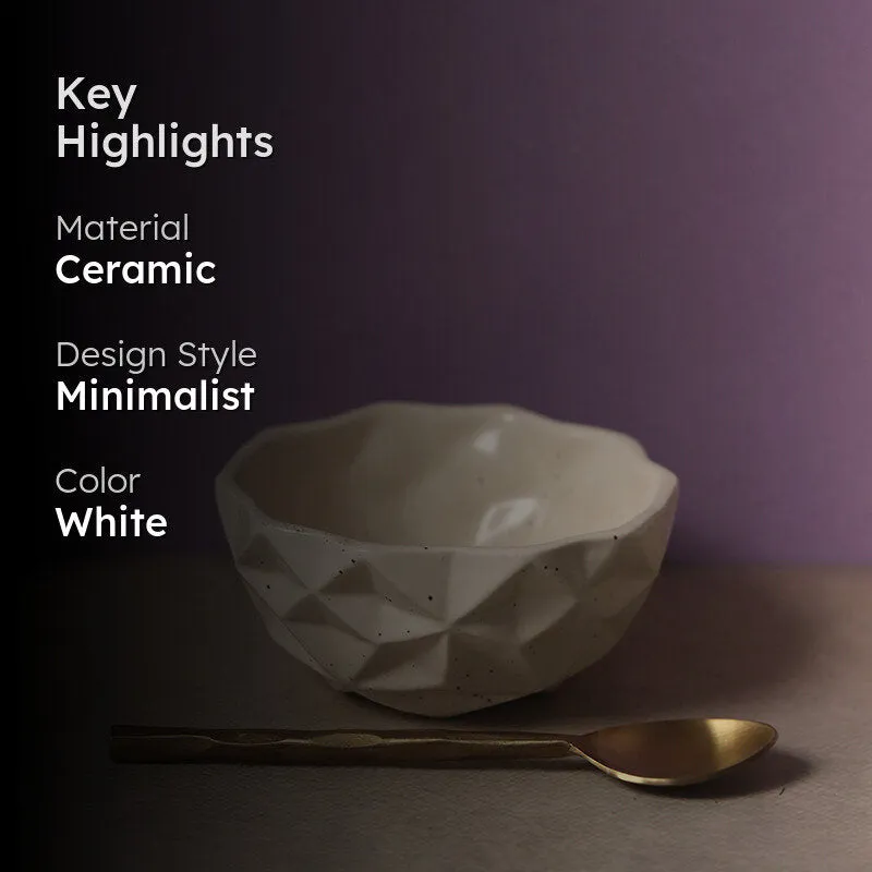 Noemi Ceramic Snack Bowl (White) - 200 mL media 2