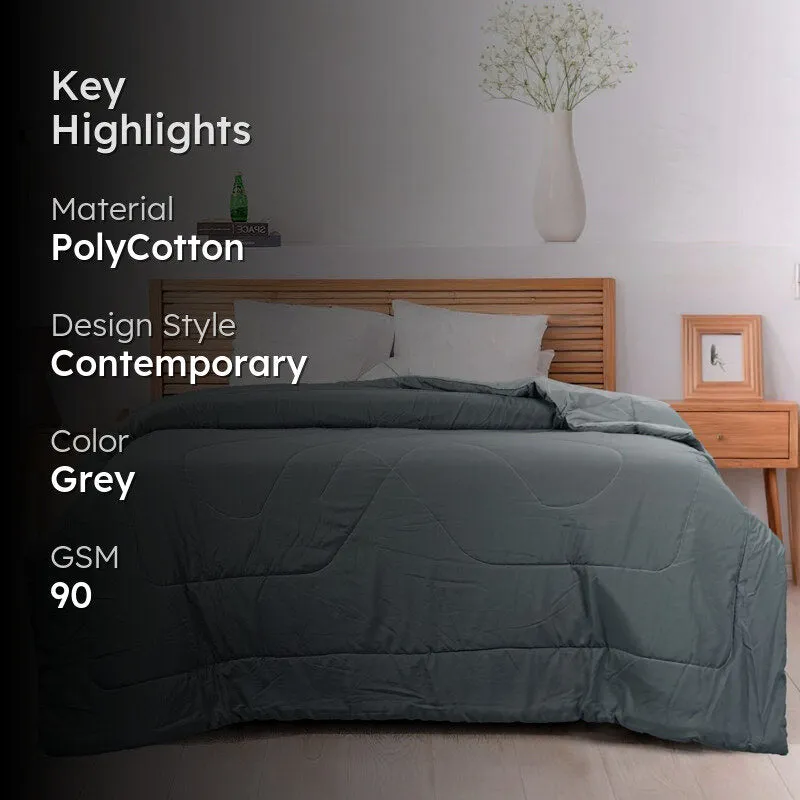 Lush Slumber Reversible Comforter (Grey) 90 GSM media 2