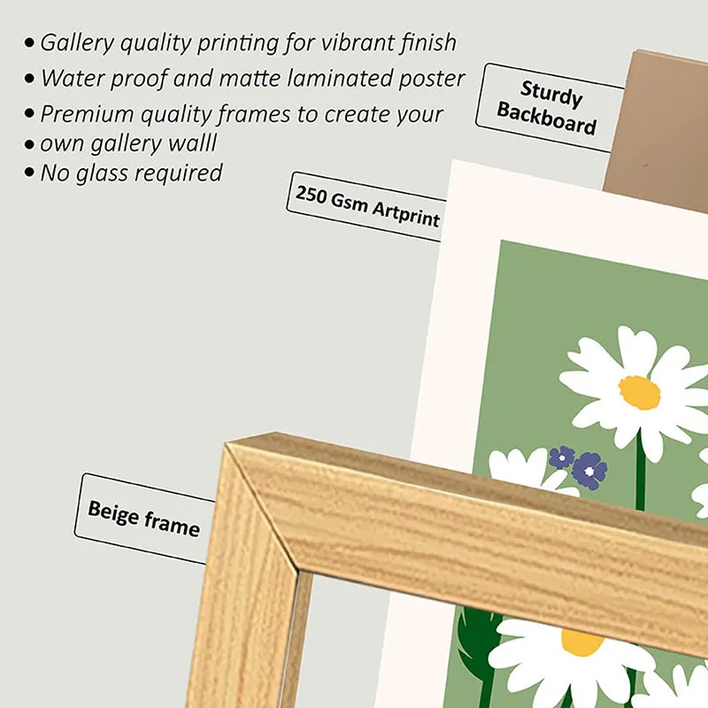 Mehrbani Mughal Wall Art With Frame (White) - Set Of Six media 4