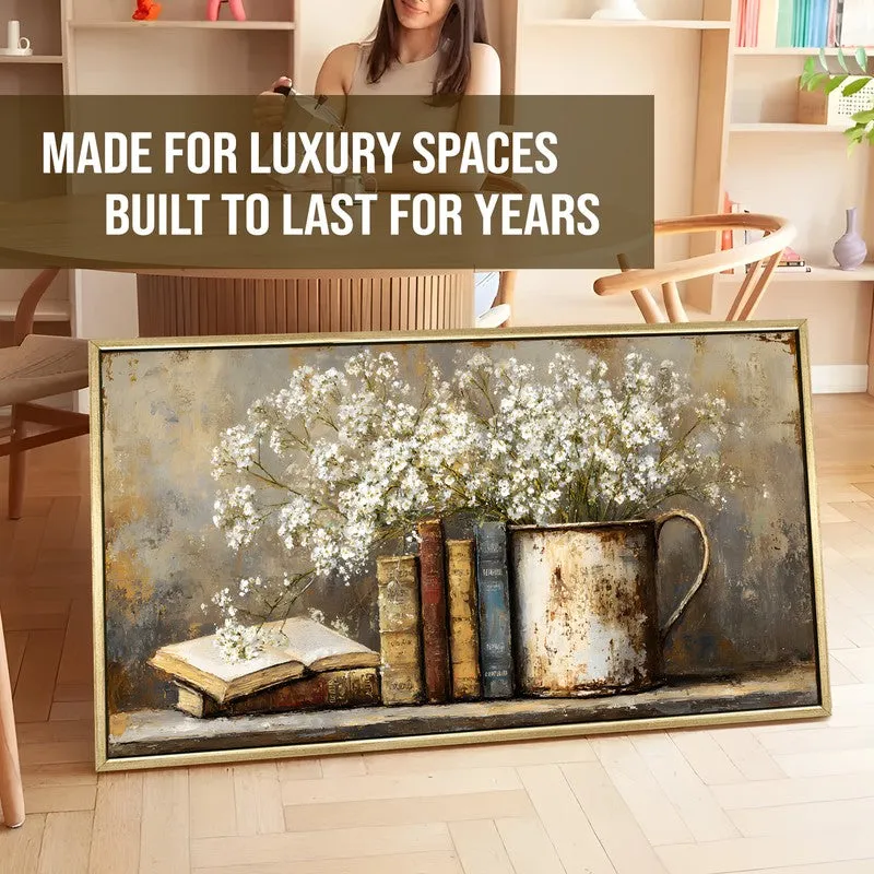 Blossom Ledger Canvas Wall Painting With Frame media 5