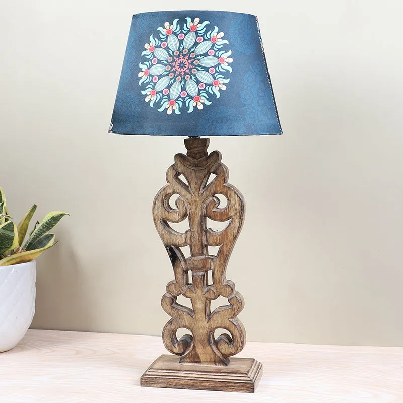 Toile Deco Printed Mango Wood Table Lamp - Multicolor media 3