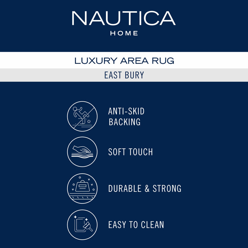 Nautica Eastbury Anti-Slip Area Rug - Steel Grey media 6
