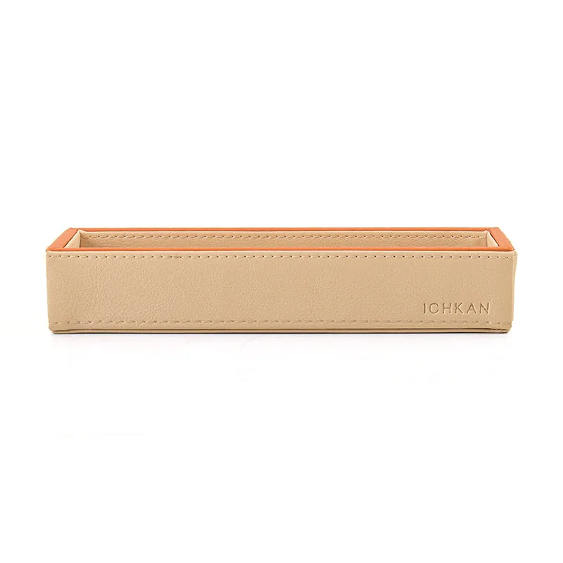 Tisca Faux Leather Cutlery Tray - Beige media 4
