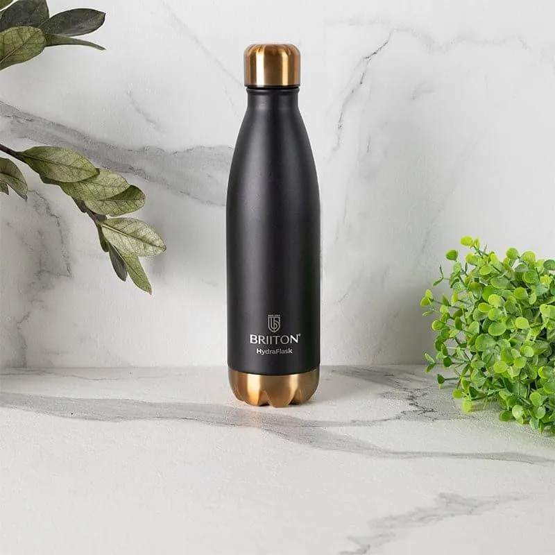 Hydro Halo Hot & Cold Thermos Water Bottle (Black) - 500 mL media 1