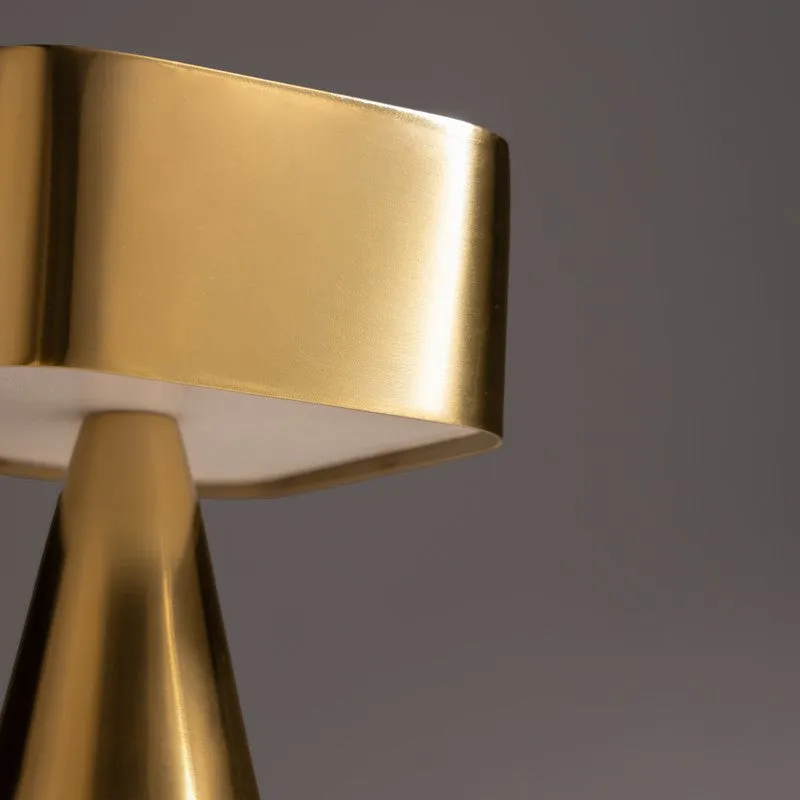 Fig Living Chrome Stainless Steel Portable Lamp - Gold media 12