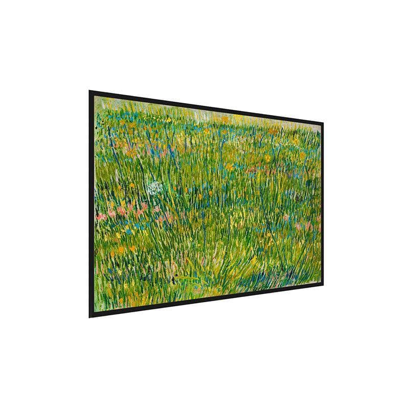 Patch Of Grass Canvas Painting By Vincent Van Gogh - Black Frame media 3