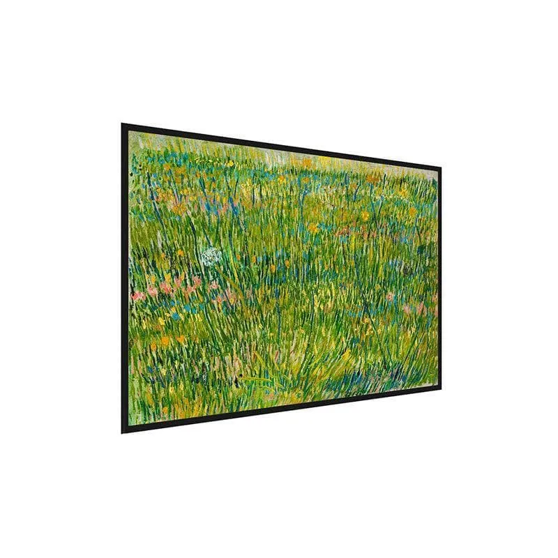 Patch Of Grass Canvas Painting By Vincent Van Gogh - Black Frame media 3