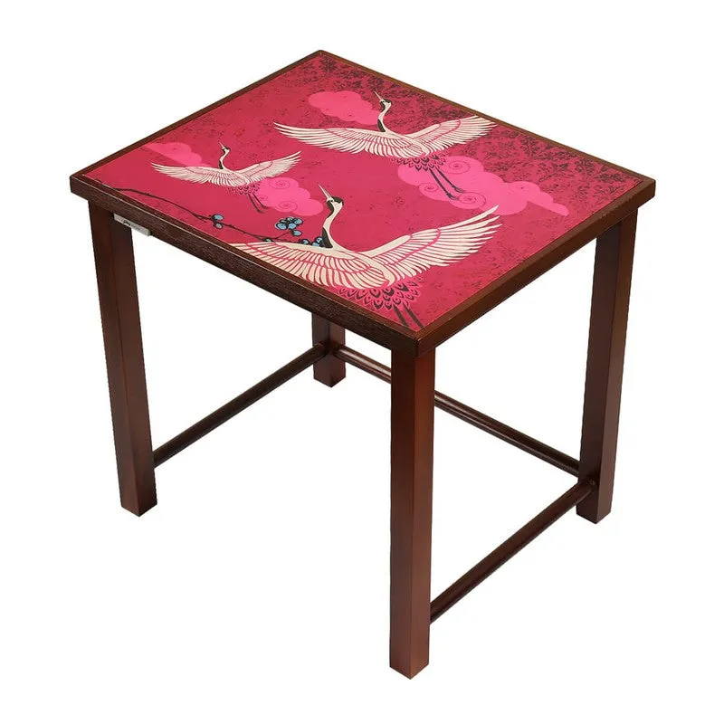 India Circus Teak Wood Cranes Nesting Stool - Set Of Three media 4