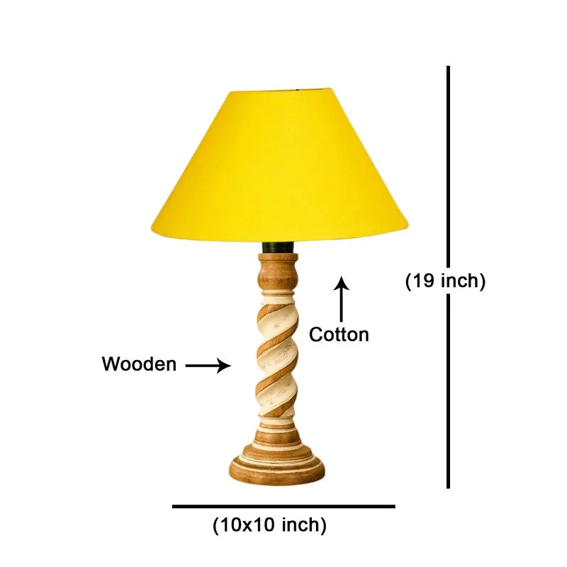 Modera Varo Wooden Table Lamp - Yellow media 8