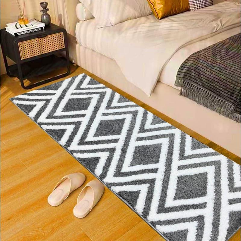 Luxe Plush Micro Fiber Runner Rug - grey media 3