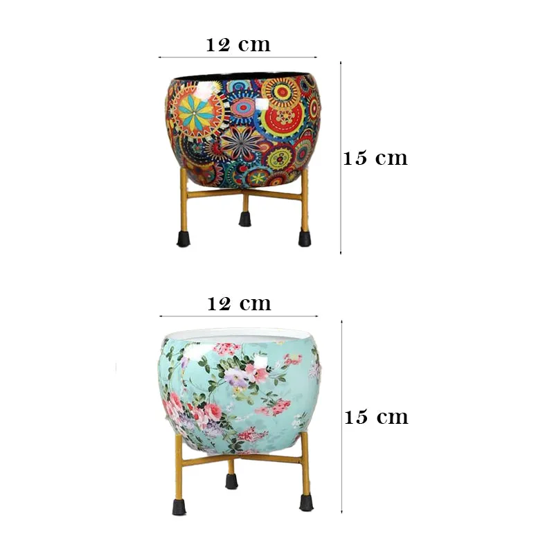 Bloom Blush Planter  With Stand - Set Of Two media 8
