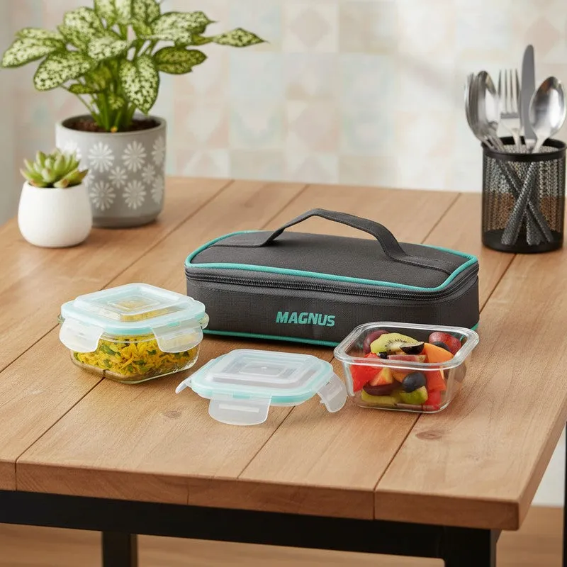 Yelvo Urban Lunch Box with Lunch Bag - Three Piece Set media 1