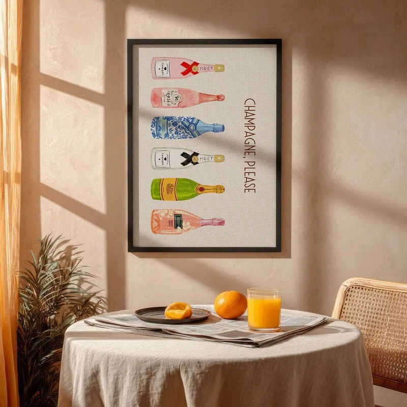 ChampagneBar Archival Canvas Wall Art - Black media 4