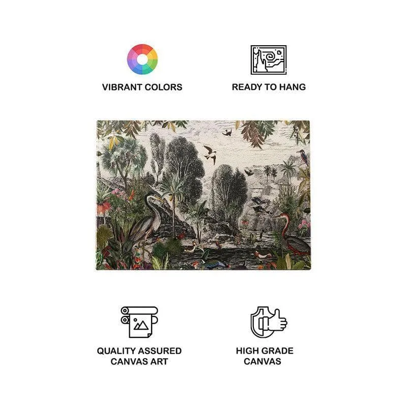 Jungle Tropical Forest Canvas Painting - Gallery Wrap media 4