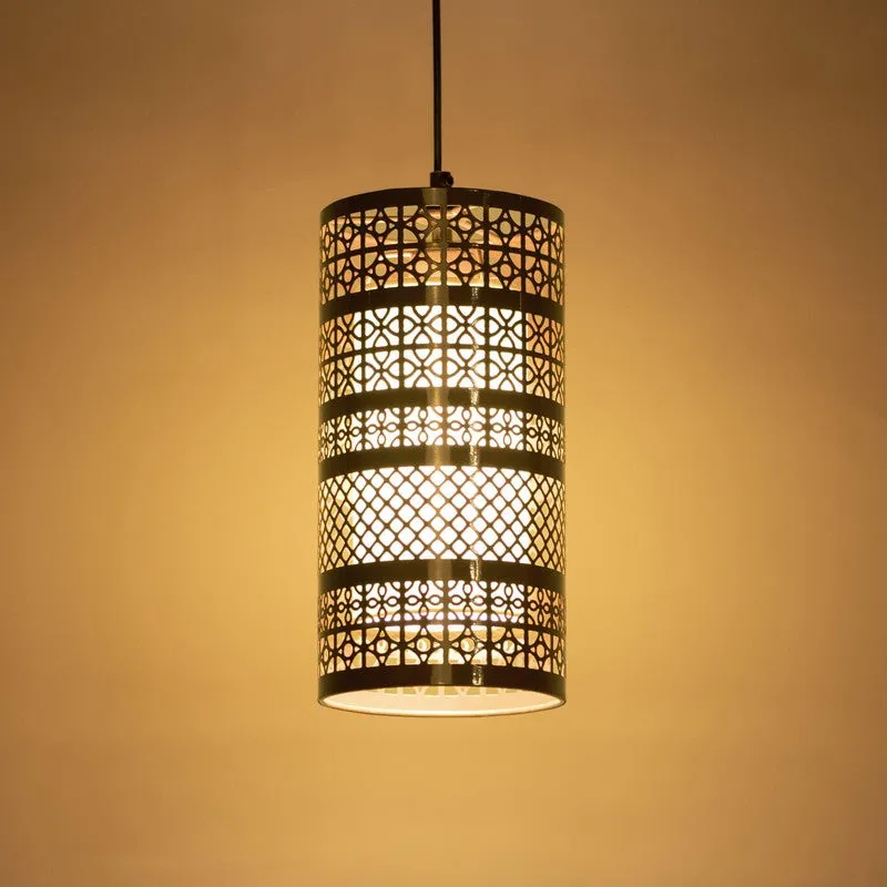 Orange Tree Mandawa Steel Ceiling Lamp Tall media 1