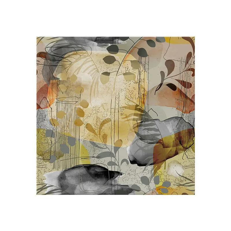 Abstract Organic Shapes Poly Canvas Wall Painting media 4