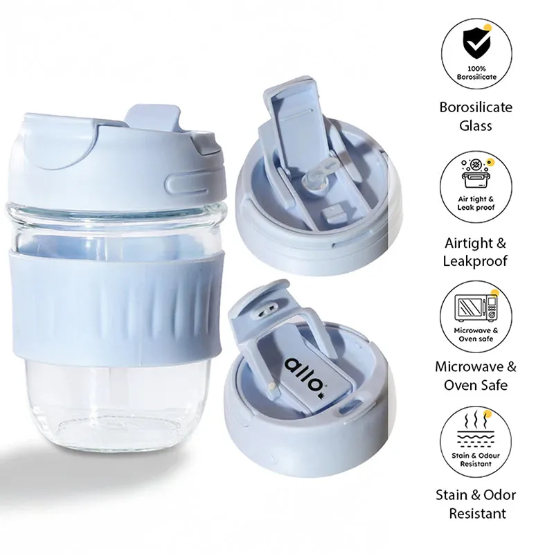 Lazo Glass Sipper - Light Blue media 3