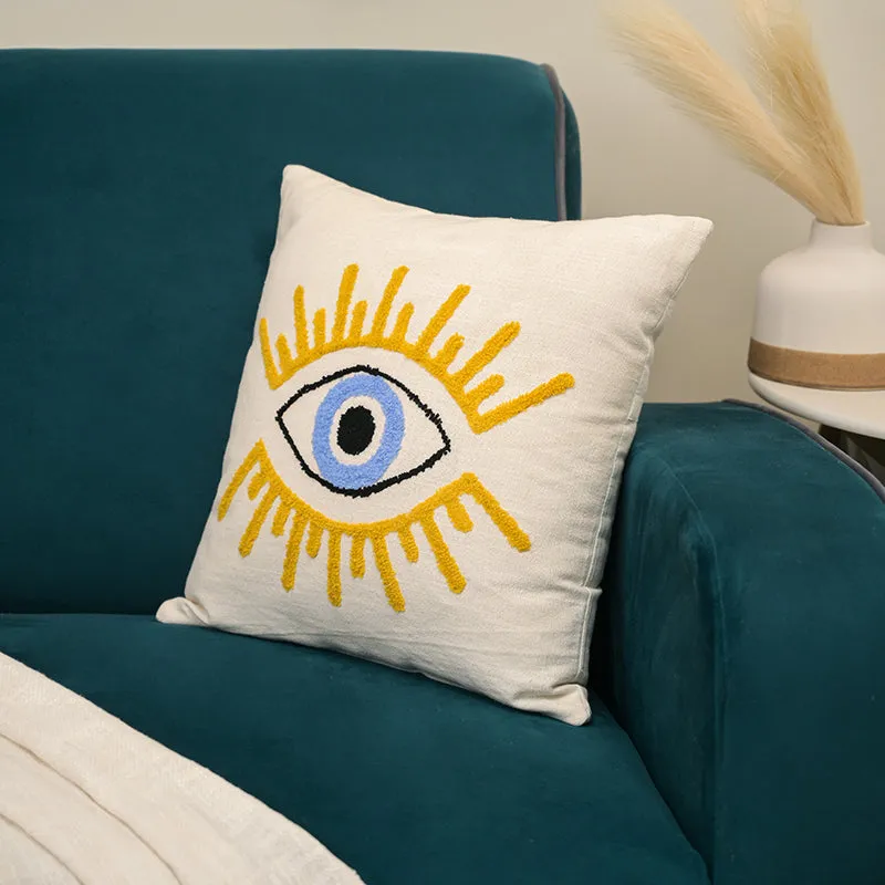 Open Eye Embroidered Cushion Cover media 3