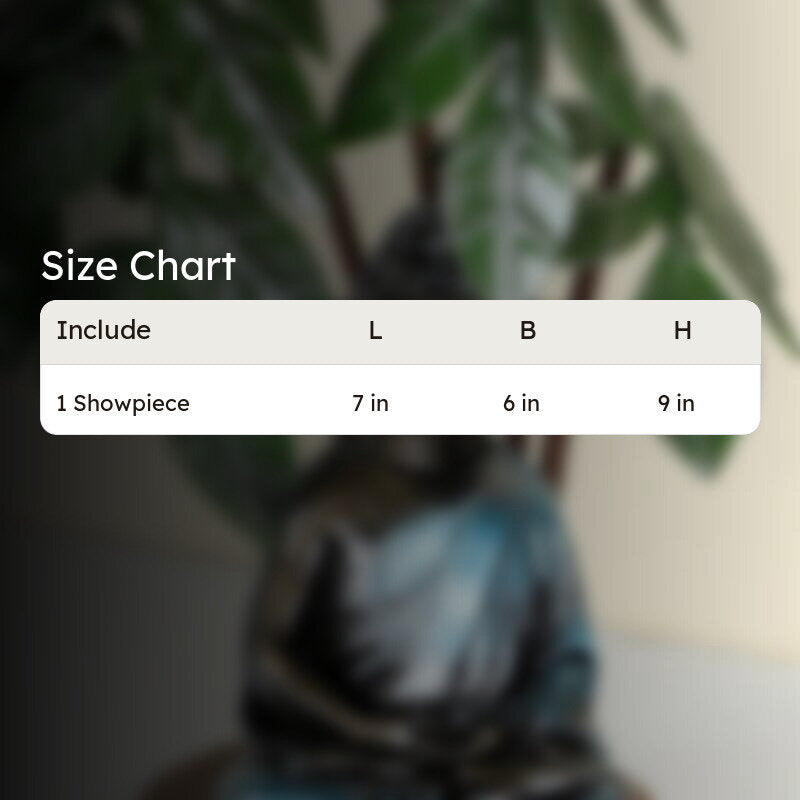 Buddha & Bodhi Tree Iron Showpiece media 6