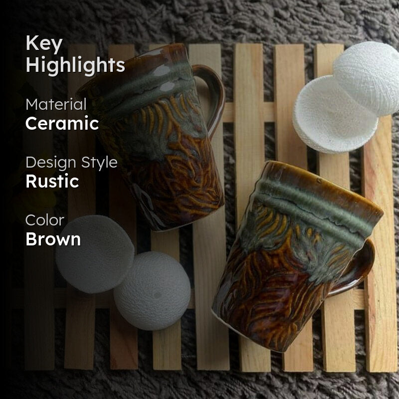 Kylos-Mug Ceramic Coffee Mug (300 mL Each) - Set of Two media 2