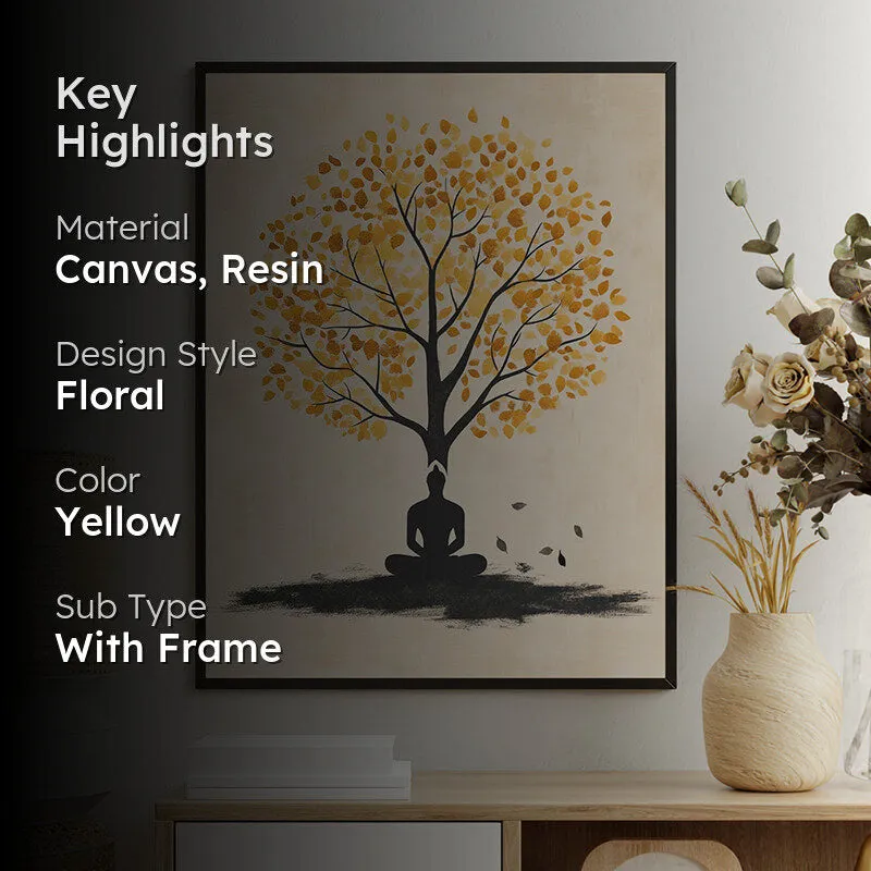 Bodhisattva Silhouette Wall Art With Resin Frame media 2