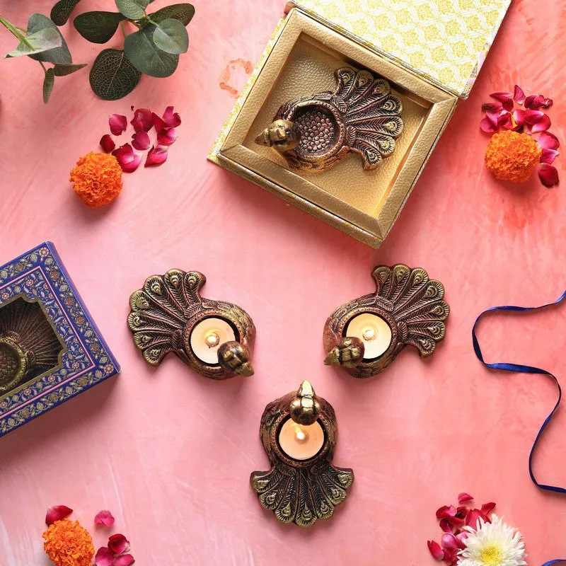 Neck Peacock Tea Light Holder - Set Of Four media 9