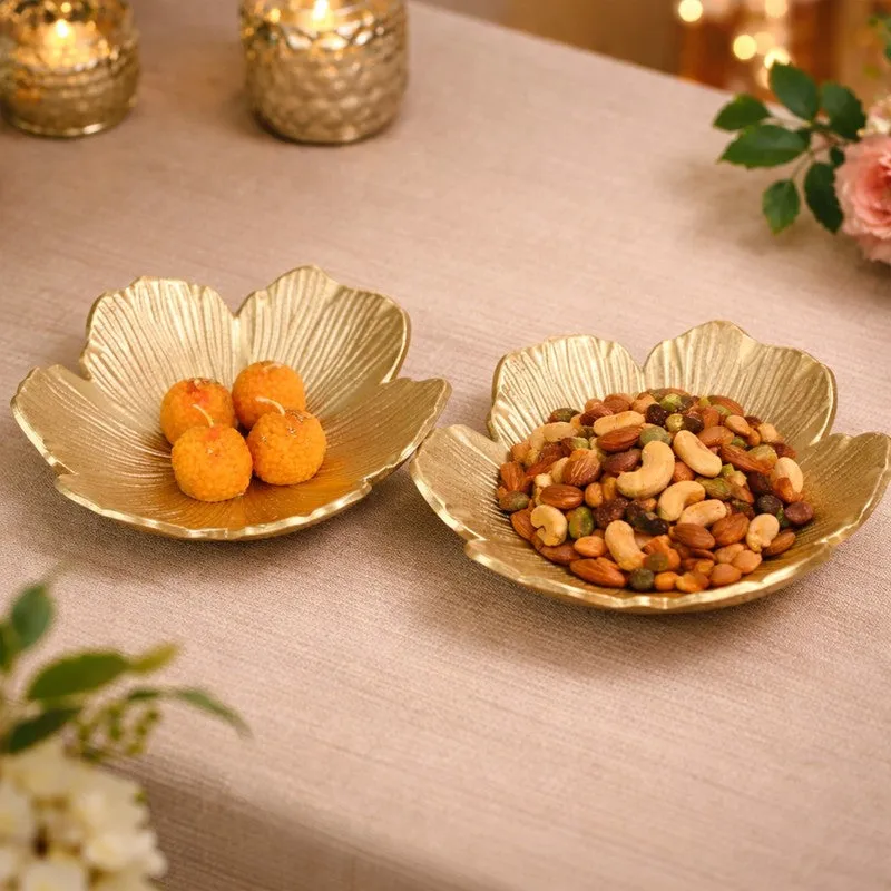 Aureflora Accent Bowl (Gold) - Set Of Two media 1