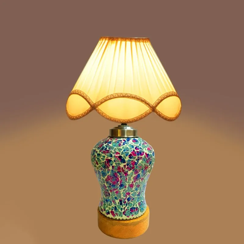 Floranisse Arc Pleated Wooden Table Lamp media 5