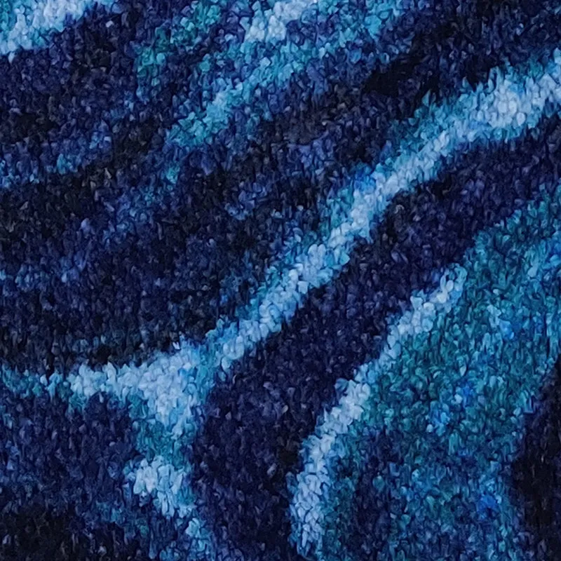 Alderman Abstract Micro Fiber Runner Rug - Blue media 4
