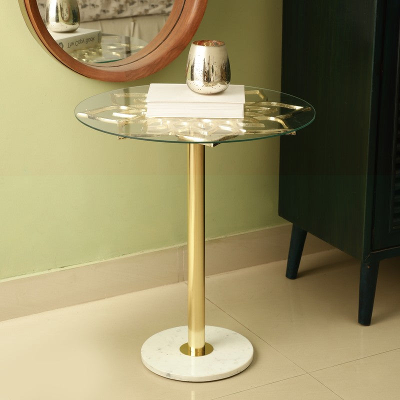 Eden's Flower Side Table - Gold
